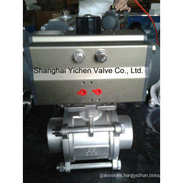 3 PC Pneumatic Thread Hard Seated Ball Valve (Q611H)